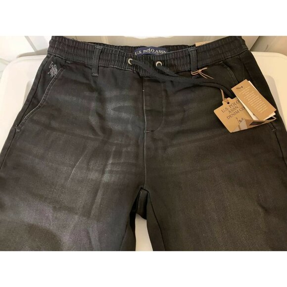 New US Polo Assn Men’s Sz XS Black Casual Stretch Flat Front Shorts NWT - Picture 5 of 6